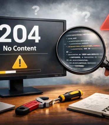204 Error Code troubleshooting steps and fixes for no content response