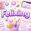 Felixing keyword trend concept shown through social media captions, fandom tags, and lifestyle reset themes in a modern digital culture context.