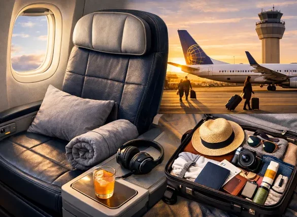 Flight UA770 travel tips covering seat comfort packing and best time to arrive at the airport