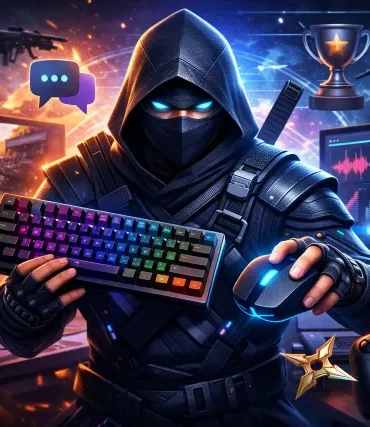 Lwedninja gaming platform interface showing community hubs, LFG, guides, and build settings features in 2026