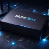 Slylar Box latest tech gadgets and smart accessories flat lay on a modern desk without text