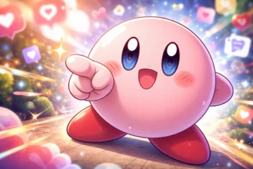 kirby dedo viral cartoon character pointing meme in anime style edit