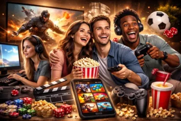 Mopoga browser gaming platform homepage showing instant play games on mobile and desktop