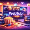 WebTub entertainment platform showing free movies, trending videos, and popular shows available this week